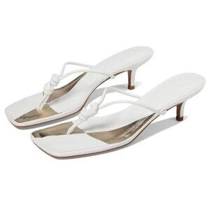 Schutz Poppy Sandals in White 6.5 With Box Womens Slides Heels